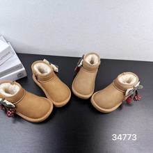 34773 儿童雪地靴2025冬季加绒加厚女童棉鞋低帮宝宝棉靴雪地棉
