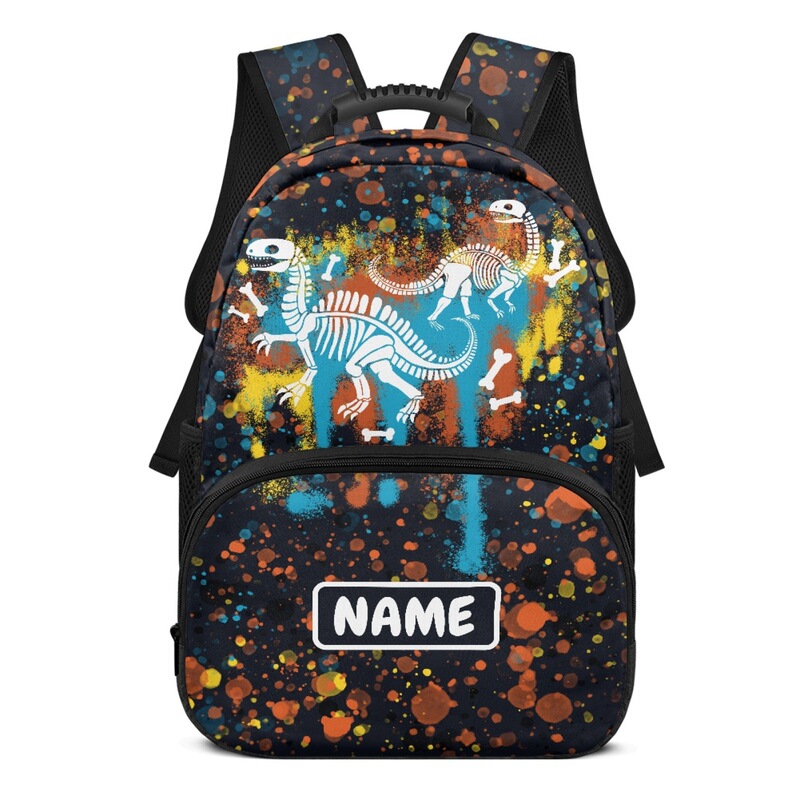 Amazon Hot Selling Student 17inch Backpack Dinosaur Fossil Elements Travel Large Capacity Storage Bag Factory Direct Sales