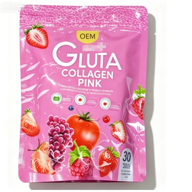 Thailand Gluta Collagen Pink Glutathione Collagen Powder Mixed Berry Instant Drink