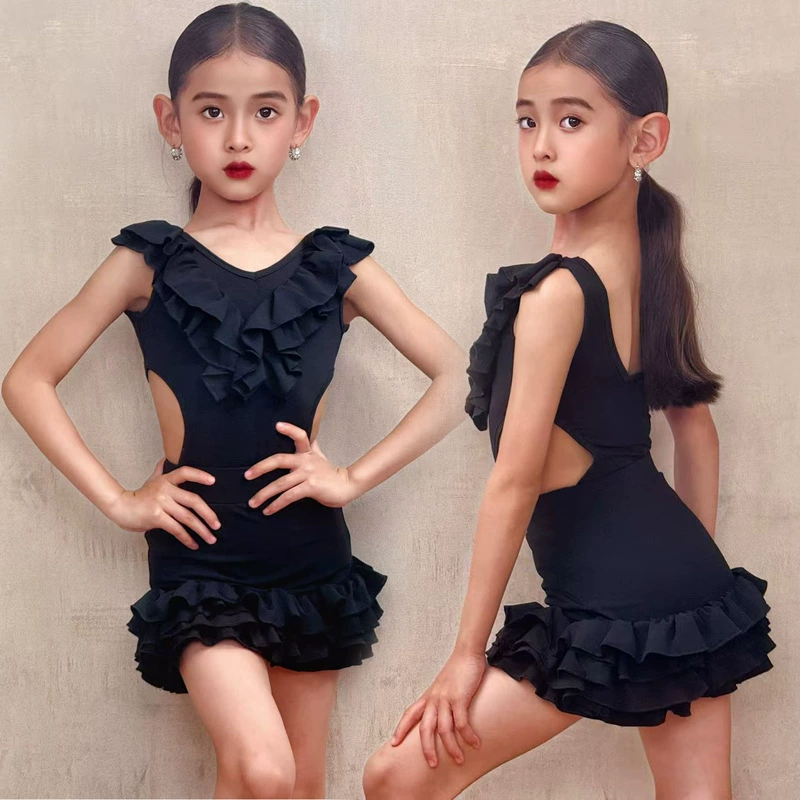 FAZ новая детская одежда для латинских танцев интернет-знаменитостей, высококачественная тренировочная одежда для девочек, стильная тренировочная одежда для танцев