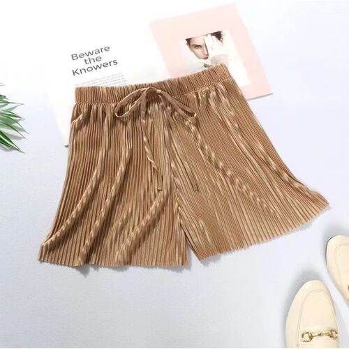 Women's Summer Large Size High-Waist Korean Style Student Loose Casual Large Straight Leg Pants with Ice Silk Ribbon Wide Leg Pants