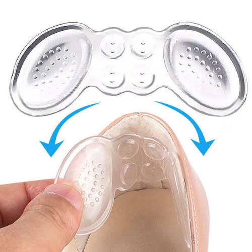 Women's high heels anti-falling GEL heel stickers anti-wear foot shoe stickers silicone transparent invisible soft massage heel stickers