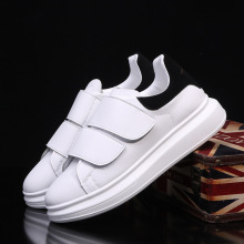 秋季麦昆小白鞋女真皮魔术贴运动鞋厚底松糕鞋休闲板鞋男鞋2011