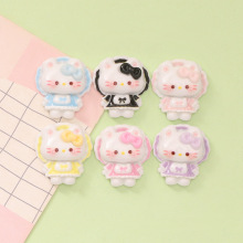 可爱卡通洛丽塔装猫咪 diy奶油胶手机壳钥匙扣发夹鞋扣树脂饰品