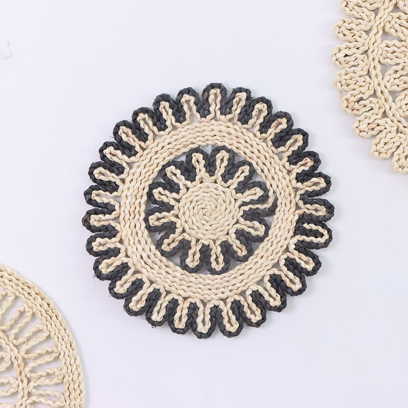 Decoración de pared de palma negra 36CM diámetro 36