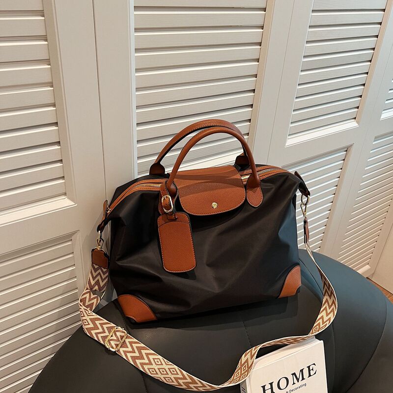 Casual Large-Capacity Commuter Longchamp Bag for Women 2026 New Nylon Fabric Single Shoulder Wide Strap Crossbody Bag Handbag Travel Bag