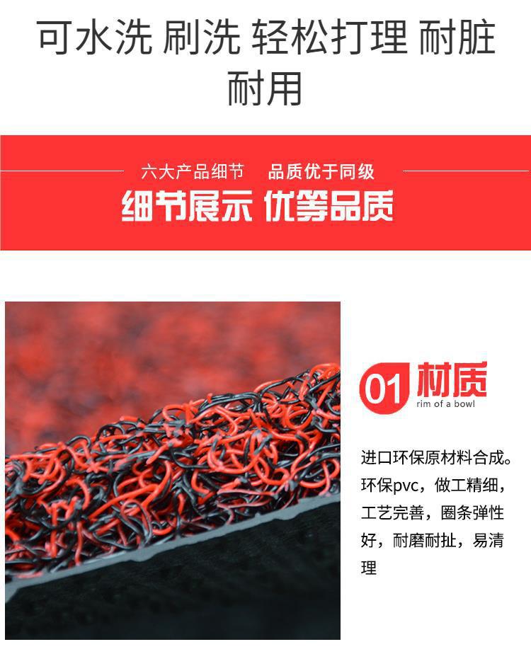 Thickened silk loop floor mat, extra-thick foot mat for home use, entrance door, elevator corridor carpet, car floor mat, can be cut to size