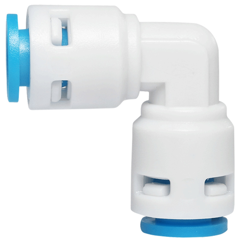 L-tipo hogar purificador de agua conector 2 puntos articulación rápida codo k4040 codo purificador de agua universal accesorios fabricante