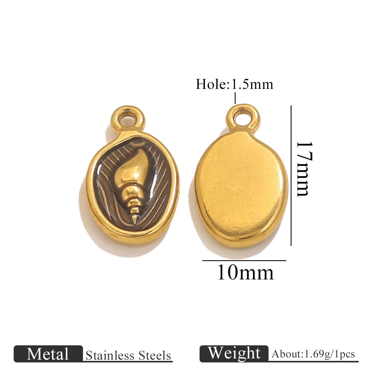 Accesorios de joyería DIY acero inoxidable serie marina colgante sirena concha estrella de mar colgante pulsera collar