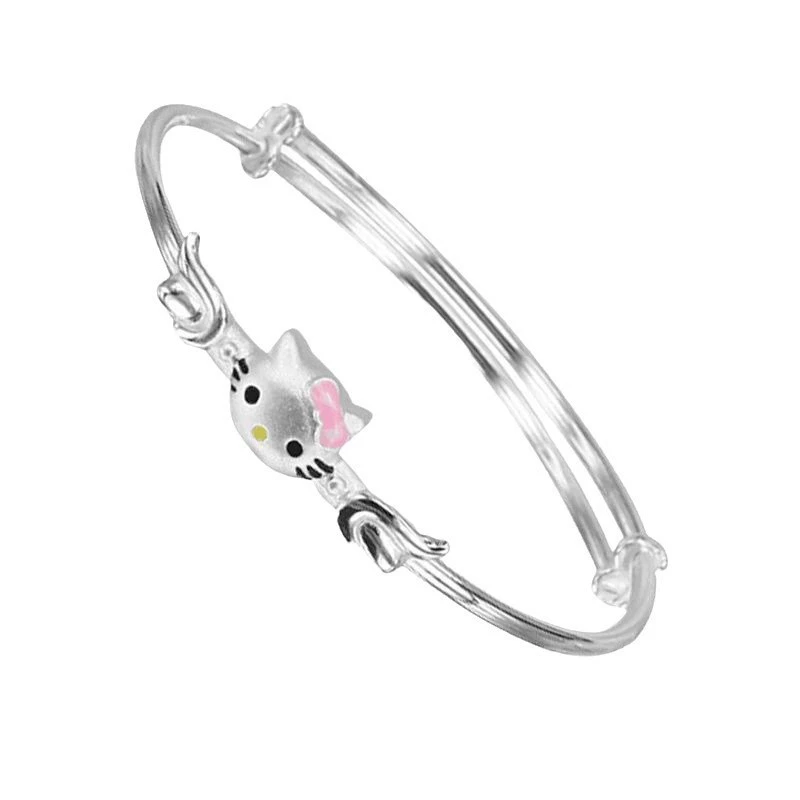 Hello Kitty, медь серебро милая детская браслет