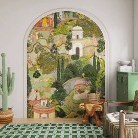 墙纸、壁纸;墙布;壁画