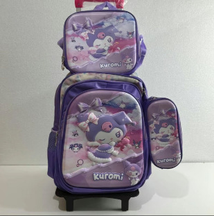 Mochila escolar fábrica 3D traje de tres piezas Shaodong escuela primaria al por mayor mochila de tres piezas de hombro de dibujos animados con protección de la columna