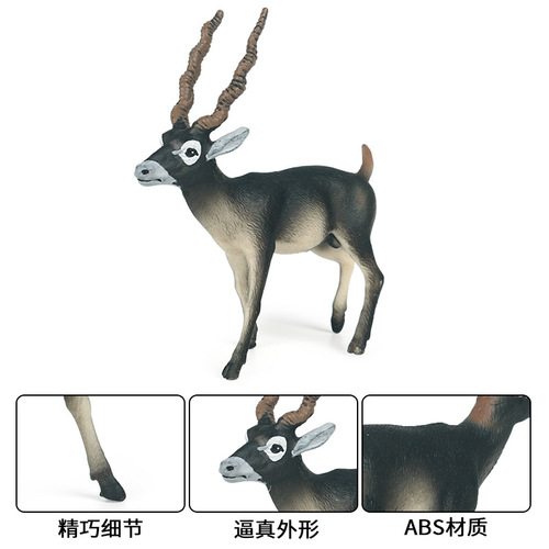 Children's science and education simulation animal model toy solid static Indian black antelope Tibetan antelope decorative ornaments hand figure