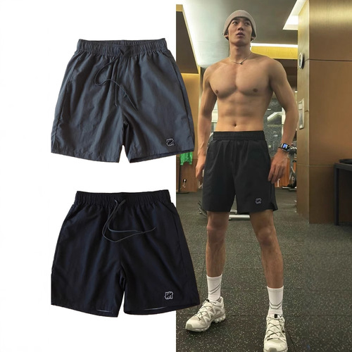 Men's trendy and versatile American-style sporty quick-drying shorts, four-quarter pants, stylish beach pants with mesh eyes fabric