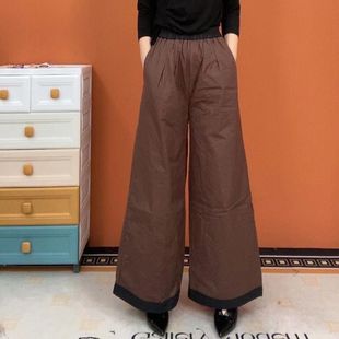 Winter 2024 New Arrival Angkola Red Down Cotton Pants Women's Outer Wear Women's Warm Cotton Pants Cold-proof Small Cotton Pants