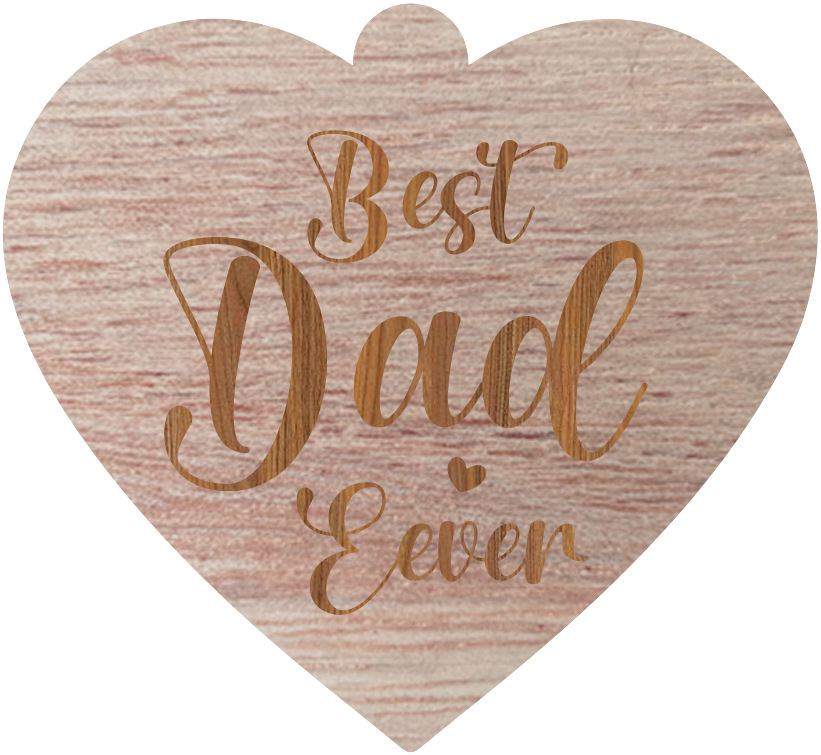 최고의 아빠 나무 곡물 색상 양면 조각