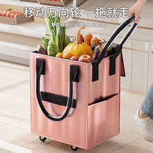 跨境浩肯包加厚购物车买菜车折叠行李袋拉杆车两用大容量收纳袋子