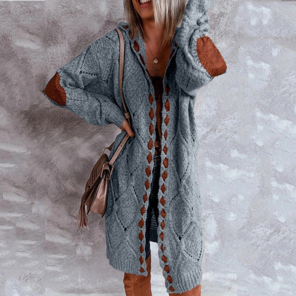 Holiday, Daily Occasion Wholesale Women's Casual Streetwear Solid Color Long Sleeve Contrast Binding Sweaters & Cardigans