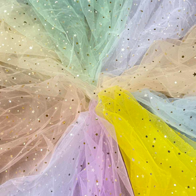 Can Be Cut to Size for Star and Moon Tulle, Gift Flower Packaging, Flower Baskets, Wedding Decorations, Children's Clothing, Toys, Star and Moon Mesh Tulle