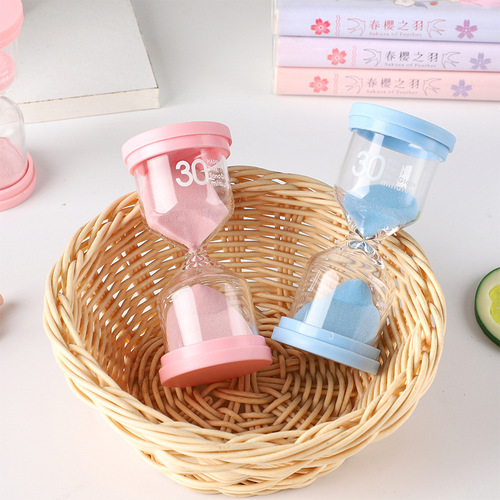 Macaron small hourglass for children 1/3/5/10 minute hourglass brushing teeth reading timer ornament creative gift