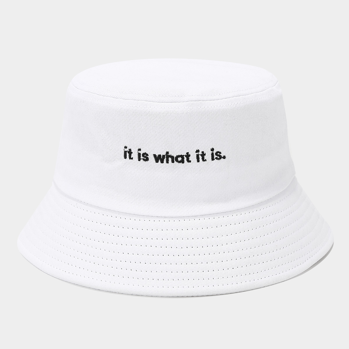 Europa y América de moda simple letras bordadas sombrero de pescador mujer verano al aire libre ocio sombrero de sol hombre sombrero de marea