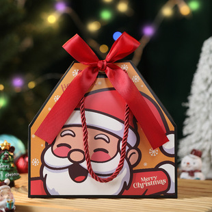 [New] Christmas Santa Claus gift packaging bag small size candy Christmas gift bag Christmas tree paper bag