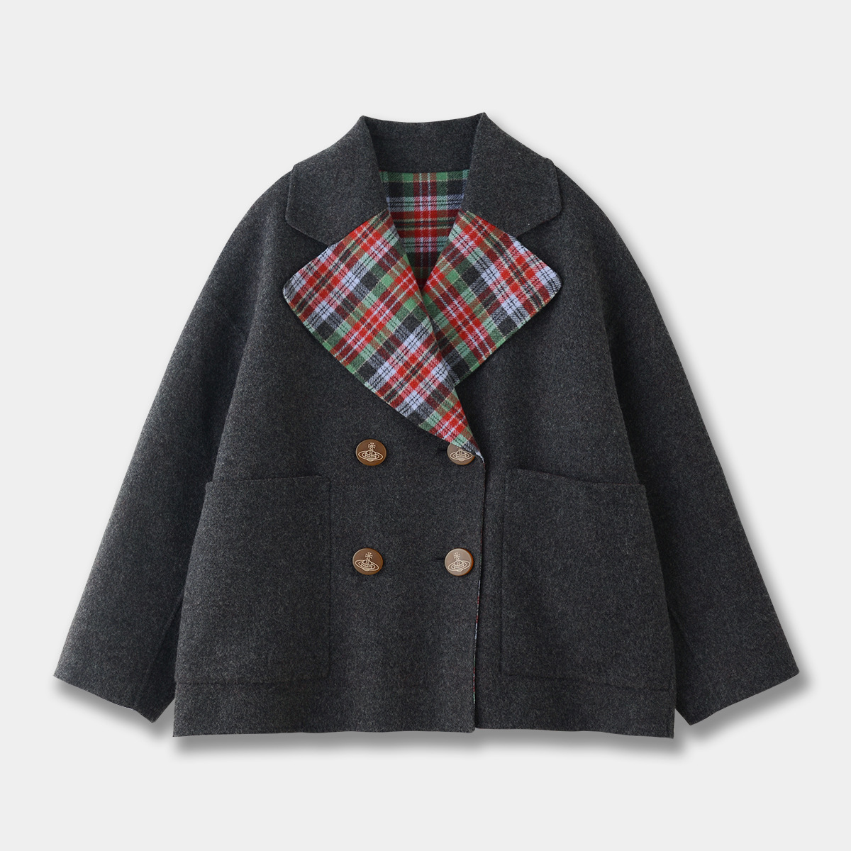 레드 체크무늬(24쇼트 스타일)