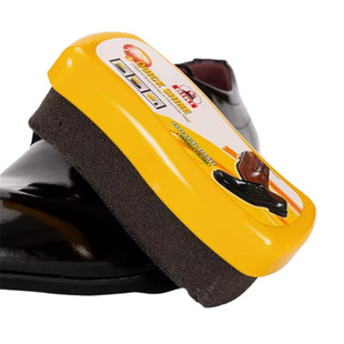 Biaoqi Wavy Bright Shoe Cleaning Sponge High Density Sponge Shoe Wax Hard Box Gift Box Packaging Leather Shoe Polish Decontamination