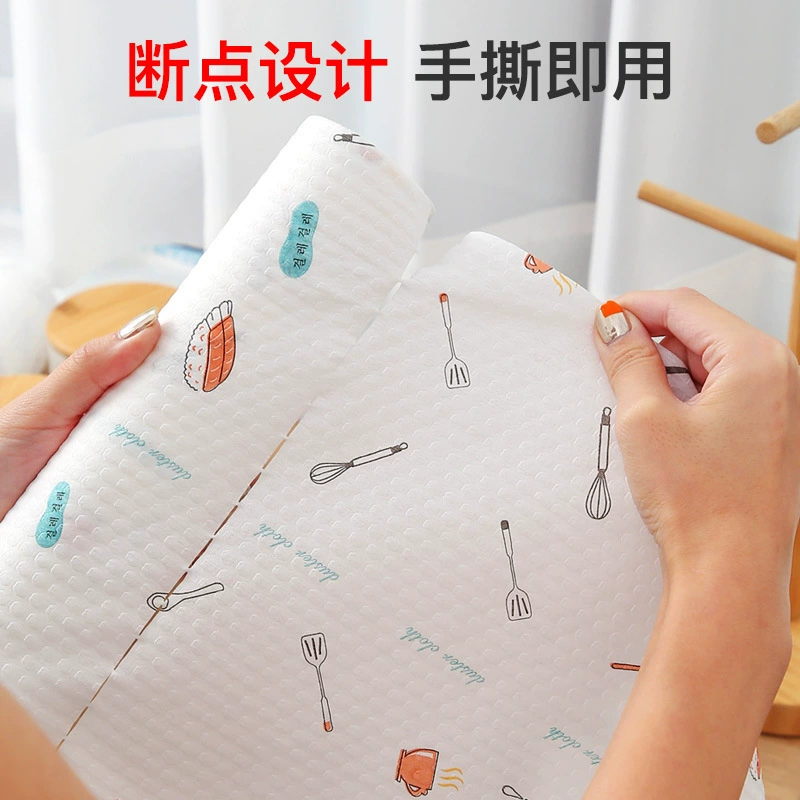 Одноразовая Нетканая тряпка из 40 предметов, впитывающая ленивая тряпка для мытья посуды без масла