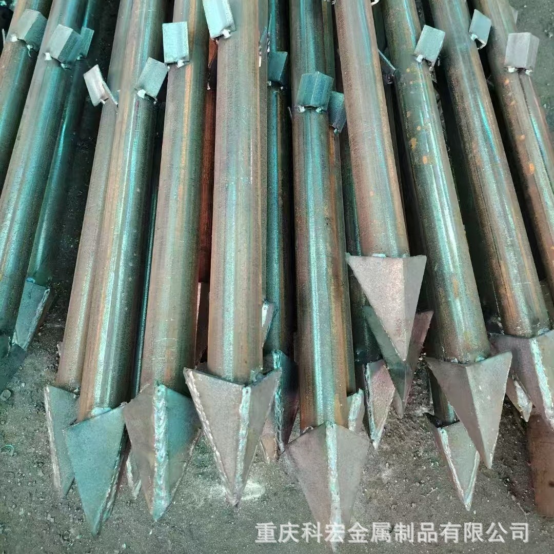 重庆钢花管 土钉管打尖小导管 注浆管棚管靴 支护中空锚杆配件厂