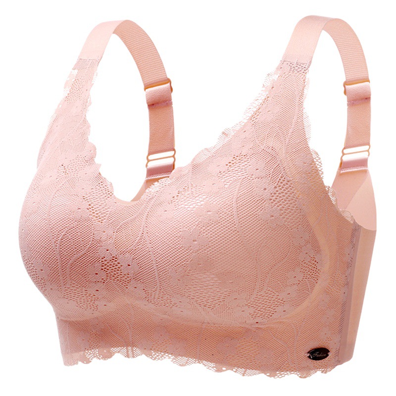 Ropa interior de talla grande sin costuras chica gordita de las mujeres ultra-Delgado push-up colección de pecho anti-flacidez deportes pecho grande sujetador adelgazante