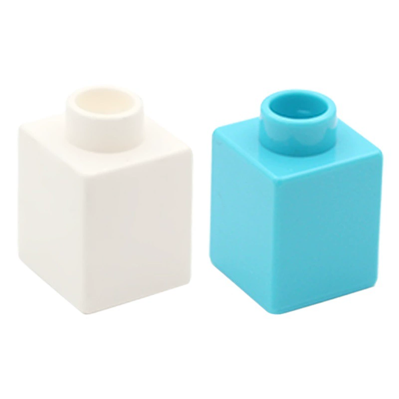 Толстые кирпичные блоки с 1 отверстиями, крупные частицы, строительные блоки из толстого кирпича 1 × 1, объемные детали, игрушечные аксессуары, совместимые с детьми Gege Le