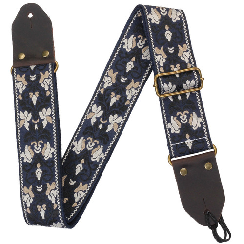 Langting embroidery style guitar Guitar strap bass electric guitar shoulder strap diagonal across the piano strap with tail nail Strap