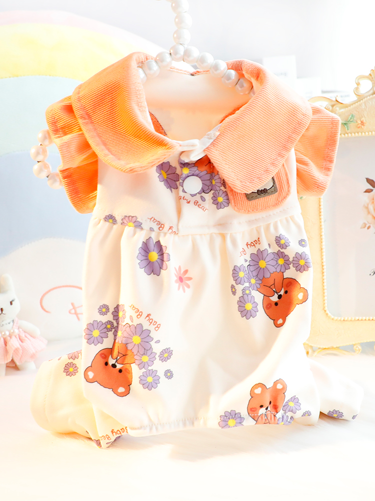 개 옷 가을과 겨울 옷 네 다리 기본 셔츠 살균 의류 배꼽 파자마 작은 개 테디 애완 동물 4849