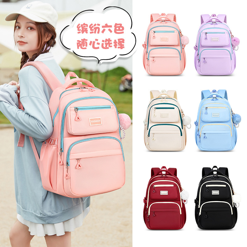 2024 Nueva Shaodong fábrica lindo estudiante de la escuela primaria mochila impermeable ligero tela oxford niños chica