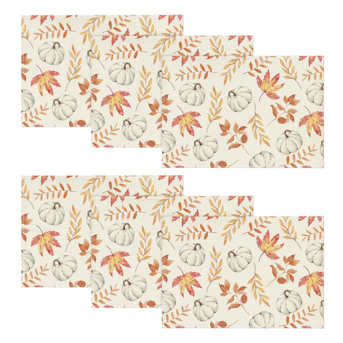 calabaza tablero bandera Halloween Acción de Gracias otoño impresión toallas de mesa almohadilla de mesa lavable antideslizante aislamiento de taza almohadilla de mesa