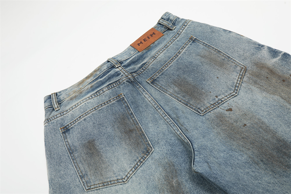 Muške traperice punk stil poderane širokog kroja_voghion.com