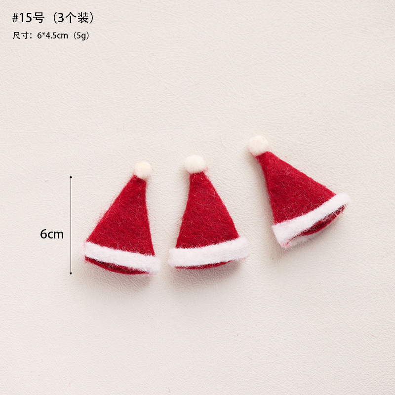 Navidad fieltro de lana decoración colgante accesorios DIY hechos a mano árbol de Navidad alce paquete de regalo pan de jengibre accesorios colgante hombre