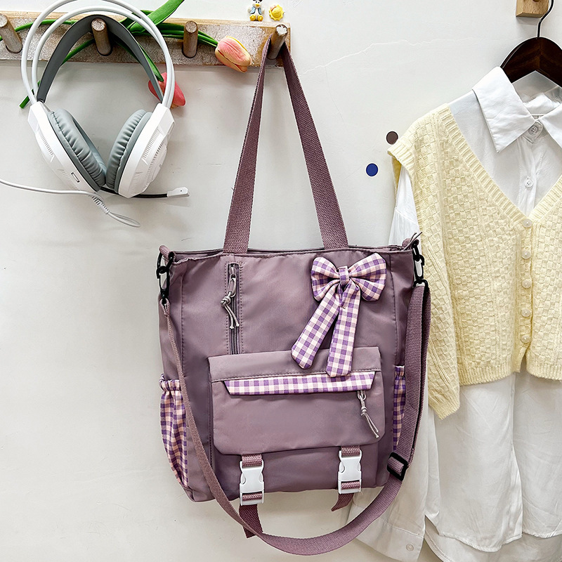 2024 nueva bolsa de hombro de gran capacidad de niña suave bolsas de mano estudiantes de clase bolsa de viaje bolsa de mano