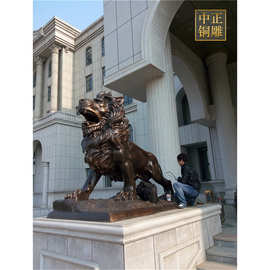 唐县故宫铜狮子铸造 铜雕狮子生产基地 造型新颖的铜雕狮子图片