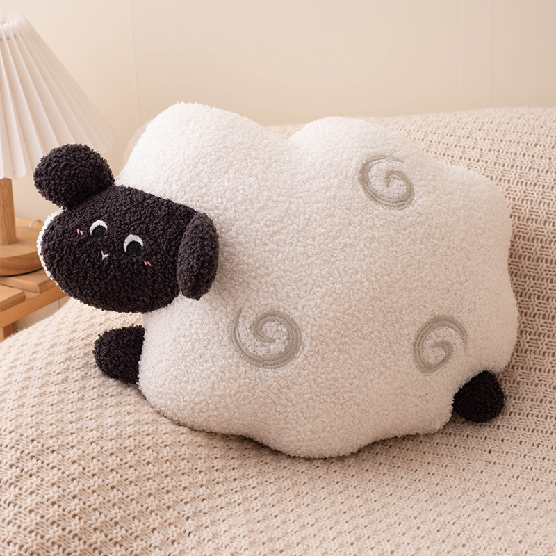Cojín de aire acondicionado creativo encantador para perros y ovejas, muñecas de regalo para niñas, sofá, cojín de dormitorio