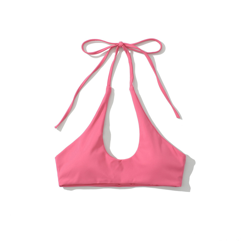 Hot Girl Lace-up Neck Tube Top Small Camisole Women's Summer Beauty Back Wrap Chest Underwear with Chest Pad Sleeveless Top for Outer Wear Hot Girl Lace-up Neck Tube Top Small Camisole Women's Summer Beauty Back Wrap Chest Underwear with Chest Pad Sleeveless Top for Outer Wear