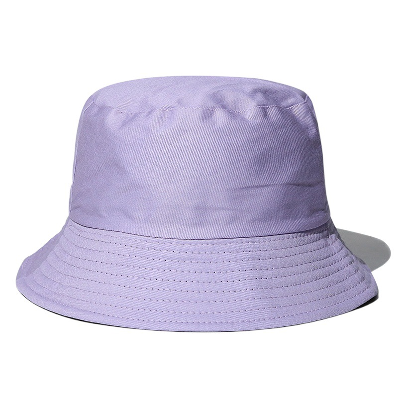 Sombrero de pescador de color sólido procesado con logotipo impreso para padres e hijos, sombrero de cubo informal para estudiantes al aire libre con protección solar y ala ancha