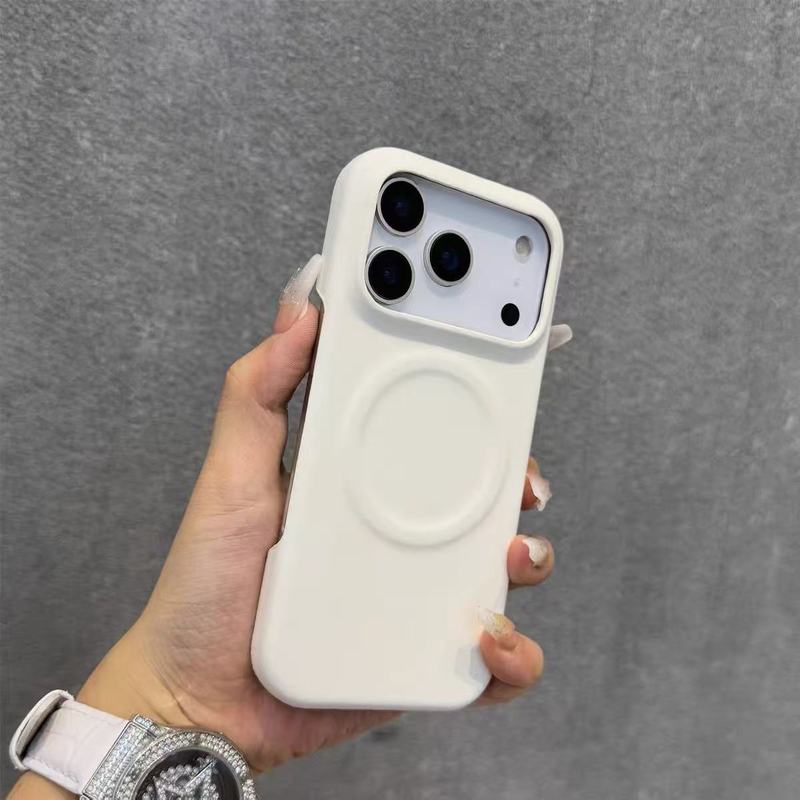 适用苹果17手机壳肤感磁吸羊巴皮半包iPhone17promax简约高级感新|undefined