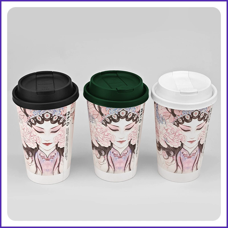 Coffee disposable tea cup, pack, protective bag, increased thickness, 500 ml, anti-scald