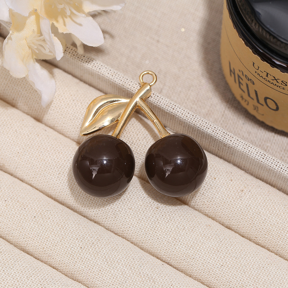 10 PCS/Package Resin Cherry Pendant display picture 5