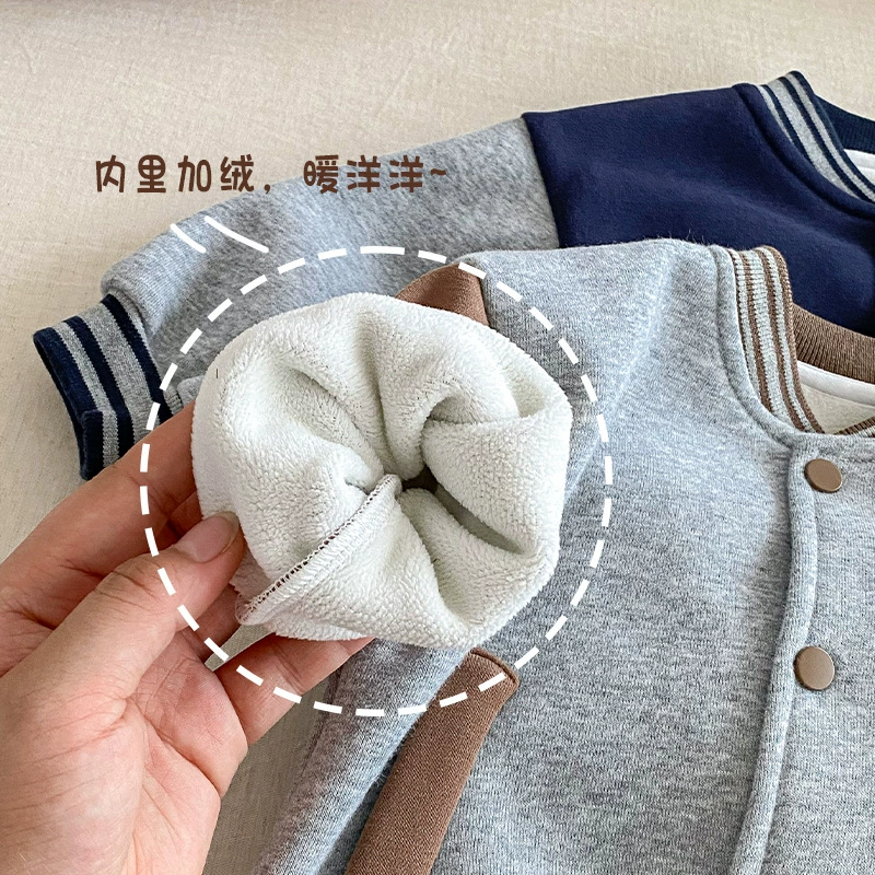 Зимняя бейсбольная форма для мальчиков, теплая куртка, повышенная утепленность, корейский стиль