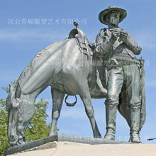 户外欧式骑士铸铜雕塑人物骑马人战马马术赛马工艺景观青铜雕塑