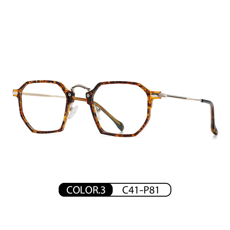 Spot nuevo marco de gafas para hombre, montura poligonal TR90 ultraligera TJ848, se puede equipar con gafas de miopía anti-luz azul para mujer
