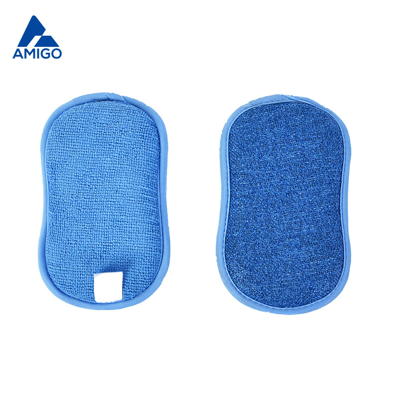 Cocina, hogar, lavado de platos, limpieza de esponja, limpieza mágica de doble cara, engrosamiento de aceite, toallitas de doble cara de microfibra, estropajo